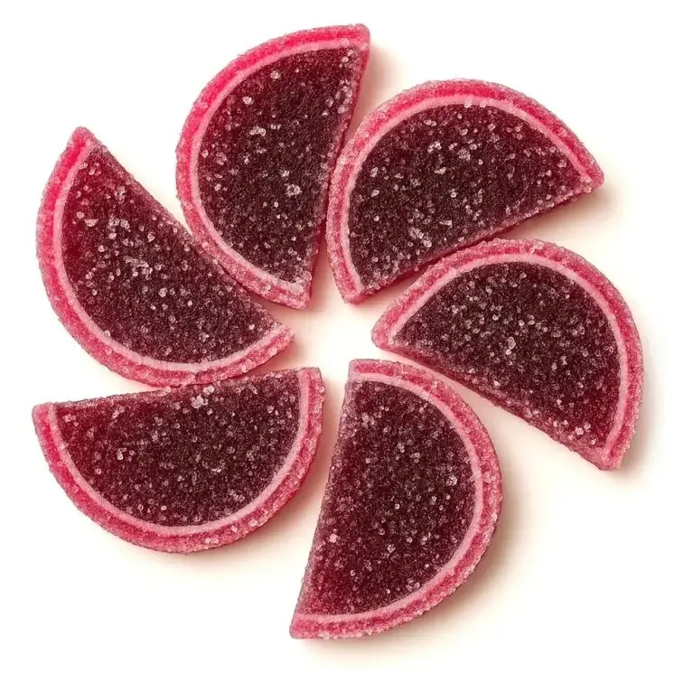 NY Spice Shop Pomegranate Jelly Slices Candy – Chewy, Fruity Sugar-Coated Jellies Perfect for Party Favors, Snacking, Holiday Gifts, and Summer Treats Sweet