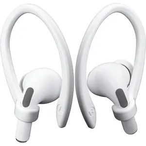 2 Pairs AirPods Ear Hooks for AirPods Pro 2, AirPods Pro, AirPods 4, 3, 2 & 1, Upgraded Anti Slip  Clip Hooks for AirPods 1, 2, 3, 4,Pro and Pro 2 - White