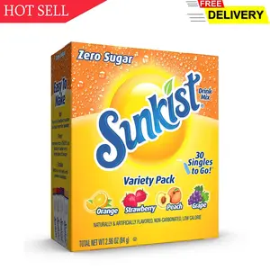 Sunkist Soda Variety Pack, Singles To Go Orange, Strawberry, Grape and Peach (..