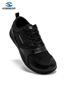 Hobibear Wide Fit Shoes for Men and Women, Breathable Mesh Sports Trainer Shoes, Sneaker, Fashion Solid Color, Rubber Sole Anti-Slip Casual Shoes