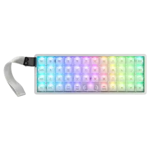 EPOMAKER Luma40 Wireless 40% Mechanical Keyboard QMK/VIA & CNC Metal Transparent PC Keycap Thocky Hot-Swappable Kailh Linear Switch Tri-Mode 2.4Ghz/BT/USB  gaming accessories creamy keyboard