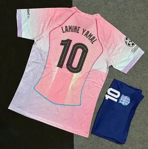 Custom Unisex Soccer CLB Barcelona Season2025/26 #10 Away Soccer Kit, Premium Polyester Match Style Set - Fans Version PINK Football Jersey
