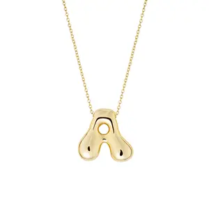 Bubble Letter Initial Necklace by Sarafina Jewelry