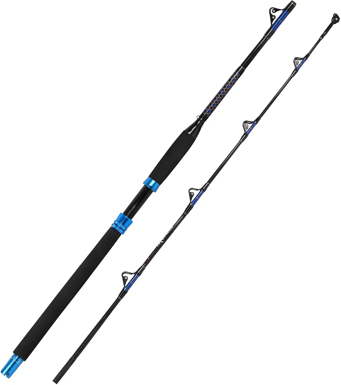 1- Saltwater Offshore Trolling Rod Conventional Boat Rod Carbon Fishing Pole(6 , 30-50 lb/50-80 lb/80-120 lb)