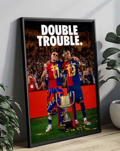 DOUBLE TROUBLE - LAMINE YAMAL & RAPHINHA Poster ( Unframed - Print Only )