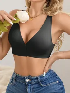 Hicloth 3-Pack Instant Lift Front-Close Push-Up Bra - Soft Support, Anti-Shock, One-Click Gathering, Lightly Shaping, Seamless Side Support for Comfort