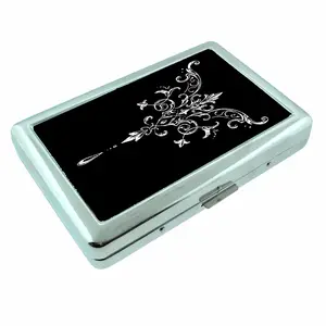 Stencil Art Design Metal Case Card Wallet