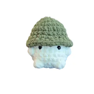 Chonky Mushroom Boi - Amigurumi - Keychain - Plushie - Forest Green