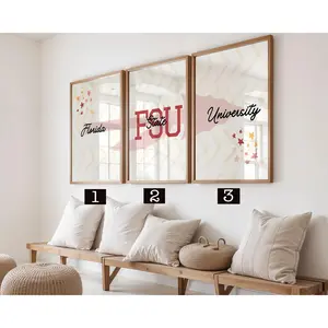 Florida State University UNFRAMED Poster Print, Personalized Modern Wall Art Set, FSU Apartment and Dorm Decor, Trendy Room Decor, Aesthetic College Theme Poster