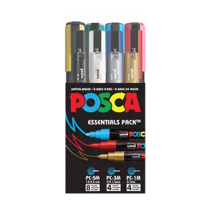 uni® POSCA® Essential Pack, PC-MIX A 16P, Water-Based Paint Markers (16 Pack)