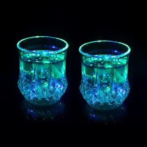 2/4/6 Pack Liguid Activated Flash Drinking Crystal Cups, Multicolor LED Glowing WineDrinking Tumblers For Bar Party Decor
