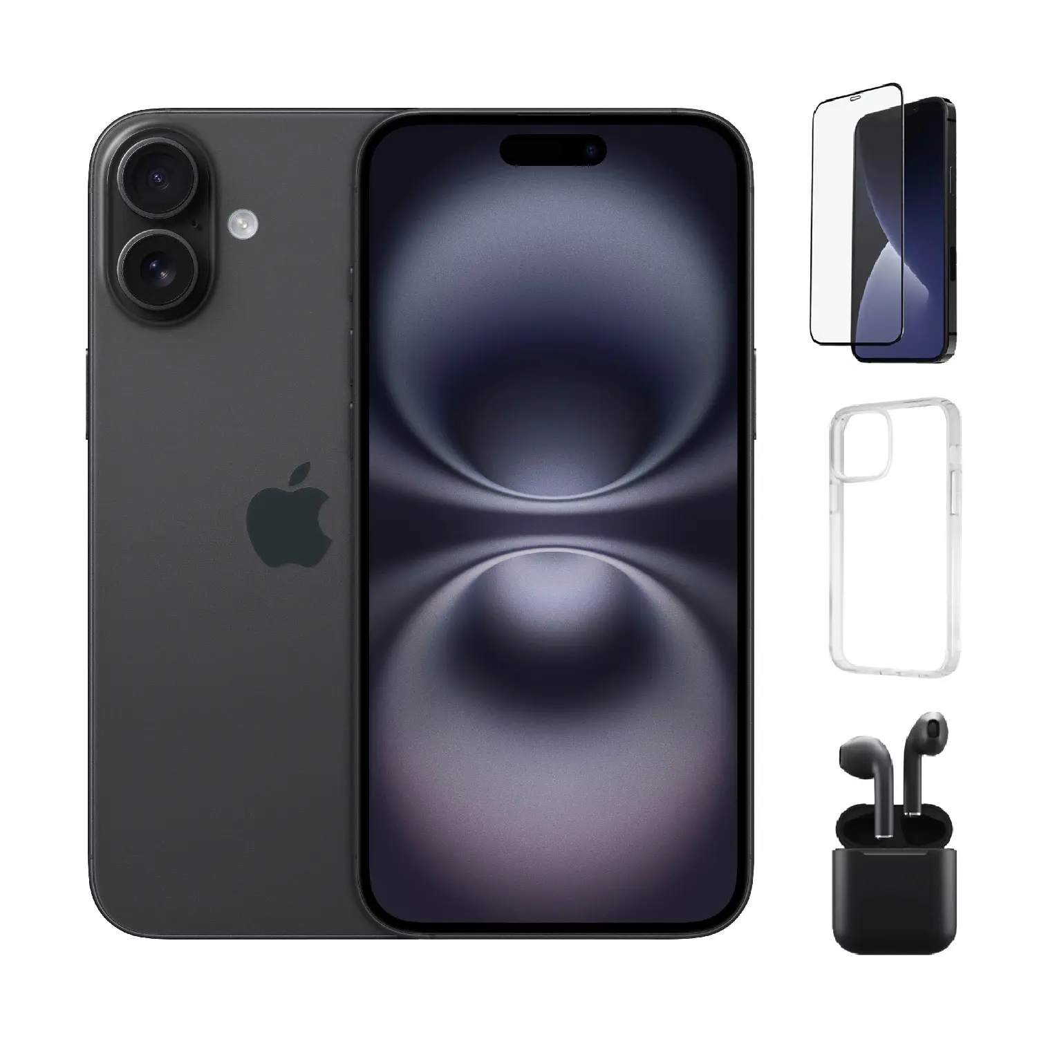 Refurbished Apple iPhone 16 Plus (Unlocked) A3082 Acceptable Condition with Case, Wireless Earbuds,Tempered Glass Screen Protector & 1 Year Warranty