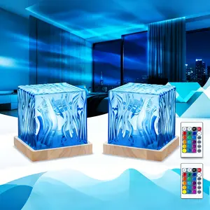 1/2-Size USB-Powered 16-Color LED Aurora Galaxy Projector | Remote-Controlled Northern Lights Night Light | Dimmable Bedroom Ambient Light | Stylish Home Decor Gift