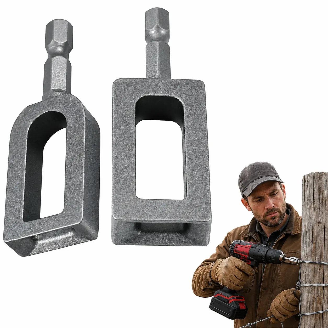 Wire Twister Tool for Drill,Wire Nut Twister,Electric Drill WireTwisting Tool,Heavy Duty Wire Twister for Drill with 1/4" Hex Shank,WindingTool & TwistingSleeve,for Fencing,Construction