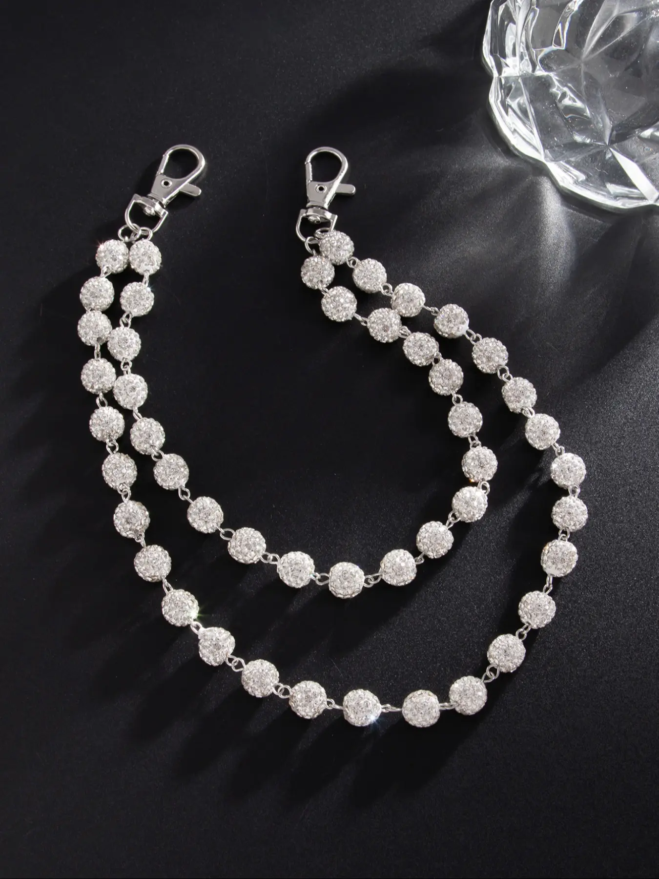 Shiny Modern Acrylic Chain Belt Bag Accessory, Handbag Accessory, Elegant Chain Strap, Fashionable Street Style Personalized Charm, Stylish Men's and Women's Jewelry
