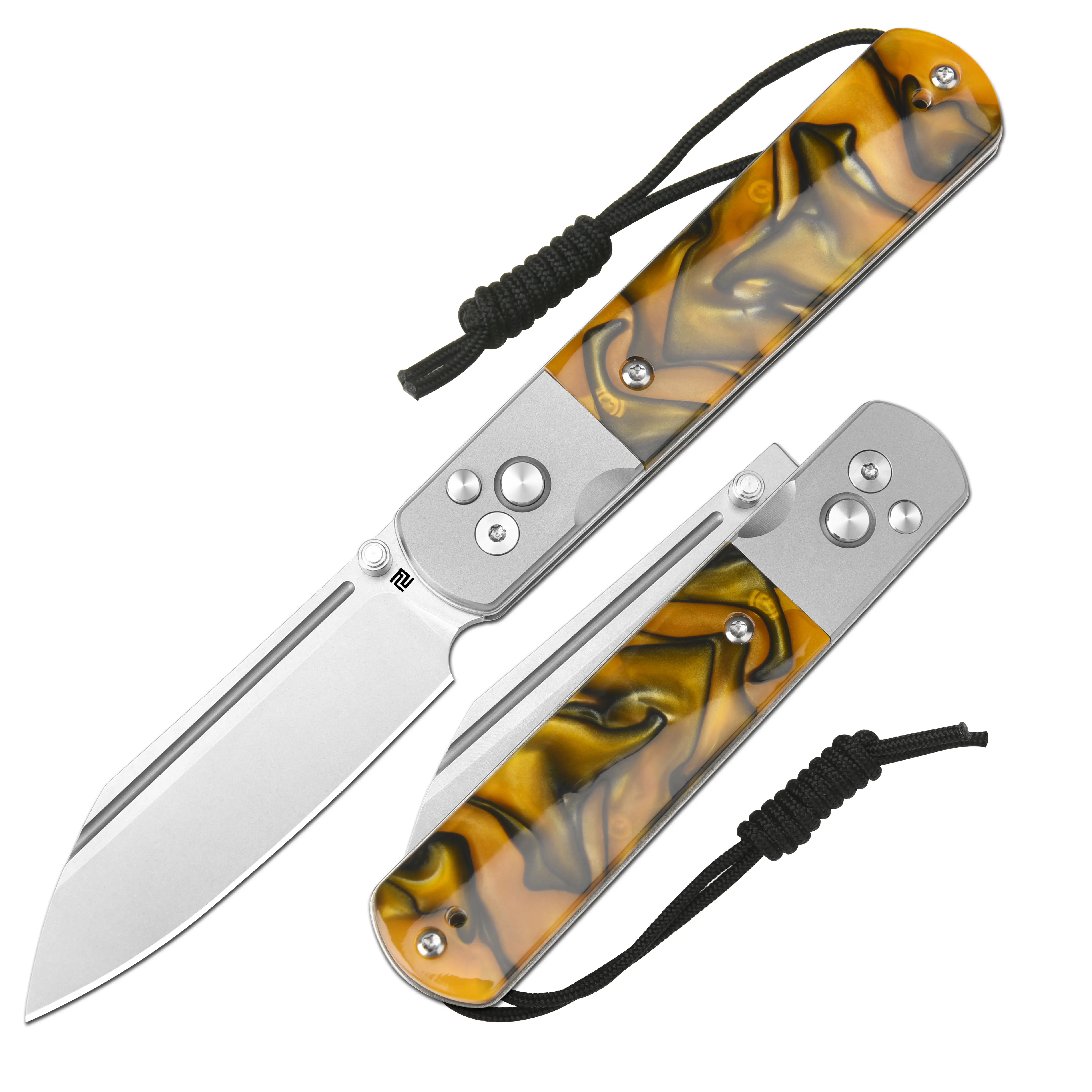 Artisan Cutlery Holm 1875P AR-RPM9 Steel Blade Acrylic Handle Folding Knives