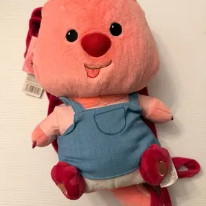 PINK teddy bear plush back pack