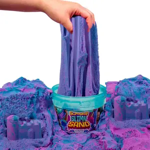 by , 1.5 lbs of Berry Scented Moldable, Stretchable, Expandable Cloud Slime, Blue & Purple Marbled, Slimy Play Sand in Reusable Bucket, Non Stick, Sensory Activity