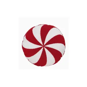 Christmas Peppermint Shaped Throw Pillow