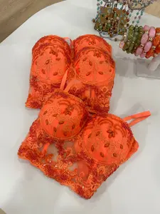 Orange corset cropped