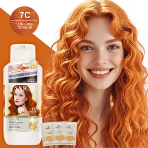 Orange Hair Dye Shampoo, Unisex No Bleaching Required for Black Hair Long-Lasting Color, Powerful Coverage Custom Natural Turmeric Herbal Hair Dye Hair Care & Black Hair Dye Shampoo