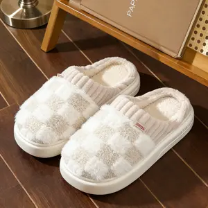Cozy Slippers for Women Men Soft Fluffy Plush Warm Thick Lined Comfy House Shoes Non-Slip Indoor Classic Stylish