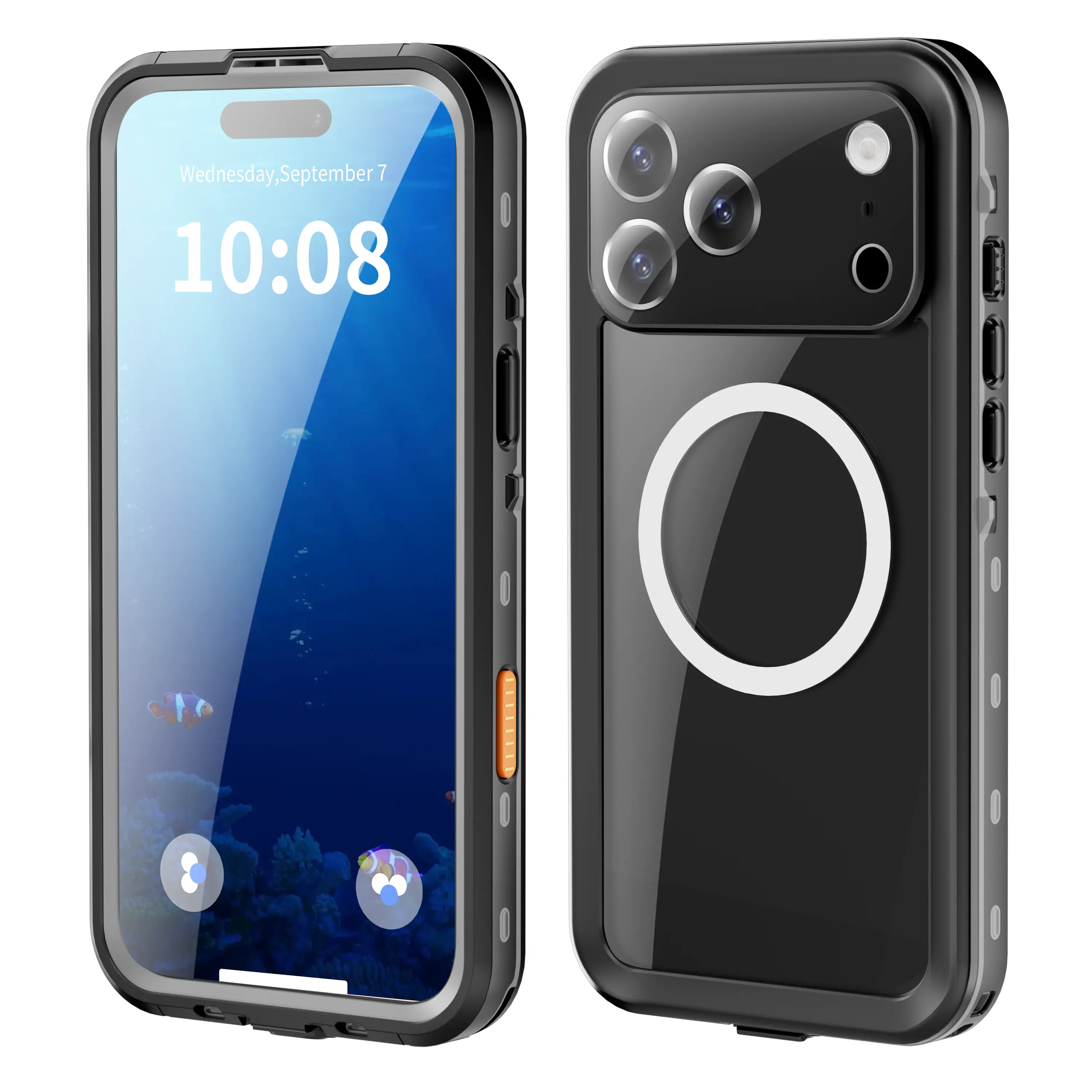 IP68 Waterproof Shockproof Magsafe Case for iPhone 17 Pro Max / 17 Pro Heavy‑Duty Protection, Full Sealed Underwater Protector Dust‑Snow Proof Rugged Phone Cover , Compatible with iPhone 16 15 14 Pro Max All Models