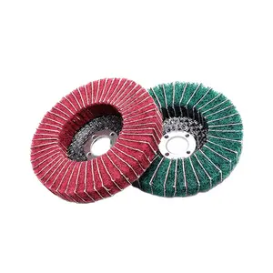 Nylon Fiber Abrasive Wheels Set, 180/320 Grit, 4 Inch Sanding Discs for Metal Deburring, Rust Removal, Grinding, Angle Grinder & Polisher