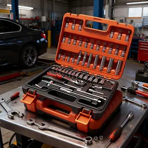 52Pcs Complete Tool Set with Socket Wrench Kit – Home Repair Toolbox for Men, DIY, Garage & Auto Repair