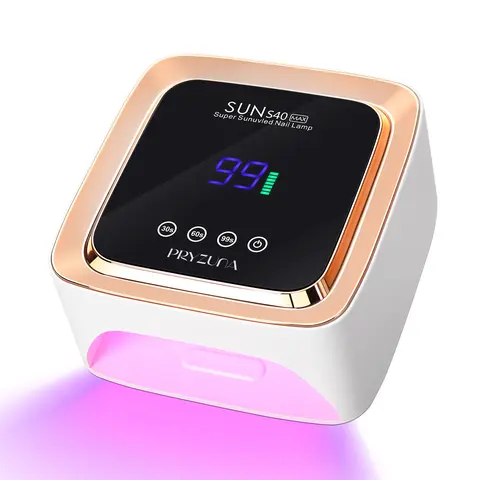 Rose Gold UV LED Gel Nail Polish Drying Lamp - Rechargeable Cordless, 57-Bead, 2000mAh Battery, Standard Coverage, Dual Wavelength, Fast Curing, Sensitive Skin-Gentle, Removable Base, USB Ports, ABS Build, Salon/Home Nail Care Tool