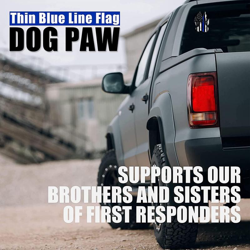 Thin Blue Line Dog Paw Decals 4 Inch X 3.6 Inch Window Decal Sticker Police Blue Line Sticker 2X3 US American Flag Stickers for Cars Car Stickers (Clean Dog Paw) Thin Blue Line Dog Paw Decals 4 Inch X 3.6 Inch Window Decal Sticker Police Blue Line Sticker 2X3 US American Flag Stickers for Cars Car Stickers (Clean Dog Paw)