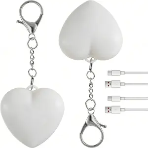 Romantic Couple Heart-Shaped LED Wallet Lights Touch Control Delay Auto-Off USB Rechargeable Keychain Pendant Style, Ideal for Bags, Backpacks, Keychains Perfect Valentine's Day Gift 2026