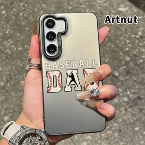 IMD Phone Case Compatible with Samsung Galaxy S24 Plus S25 S23 S22 Ultra S23+ Baseball Dad Spirit Hard Polycarbonate Anti-Scratch Ultra Thin Phone Back Cover for Girl