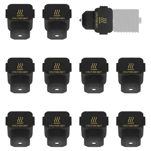 10 count  Sock for Bambu Lab A1/A1 Mini, Hotend Heater Block  Cover Nozzle  Printer Print  Boot High Temperature Enclosure Black Accessories  Protecting Extruder Sleeve