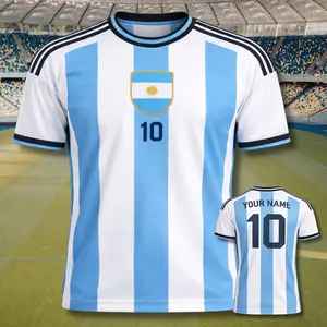 STORMMECH - Personalized Argentina 2026 Soccer Jersey, Custom Name Number Football Jersey, Sky Blue White V-Neck Argentina Flag Game Day Shirt, Sun Graphic Fan Jersey, Great Gift for Players and Fans, Soccer Lover Outfit Idea