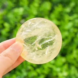 Natural Yellow Citrine Small Bowl - Crystal Bowl for Prosperity, Home Decor & Positive Energy
