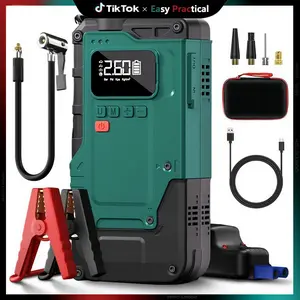 【DealsForYouDays】Portable Car Jump Starter with Air Compressor, 3000A Car Battery Jump Starter (9.0 Gas/6.5L Diesel) with 150PSI Digital Tire Inflator Repair Tool Kit Vehicle - Car Emergency Kits!