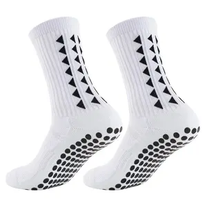 Non-slip Football Athletic Men's Socks, 1 Pair Breathable Football Grip Socks, Professional Anti-slip Football Sports Socks for Men Women, Sports Socks for Football Training Competition