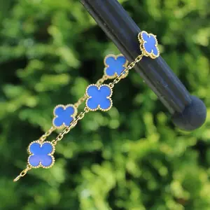 MEHER Blue Clover Bracelet – Luxe Everyday Elegance