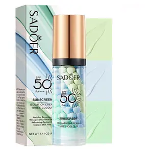 3-in-1 Primer + Sunscreen SPF 50Color-Correcting Oil-Control RadianceBooster for Flawless Makeup Base