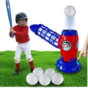 Kids Auto Baseball Pitching Machine Set w/ Bat & 5 Balls | Fun Backyard Sports Outdoor Toy | Perfect Birthday & Holiday Gift for Boys Girls Ages 3+