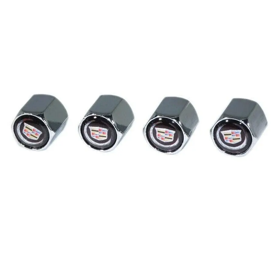 Chrome Valve Stem Tire Caps, Style: Cadillac Chrome Valve Stem Tire Caps, Style: Cadillac