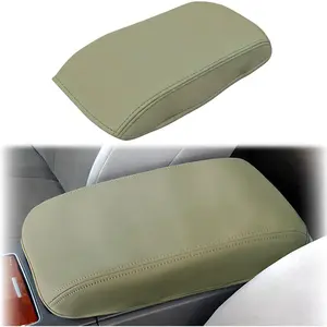 AJHLJ® Car Armrest Box Center Console Lid Armrest Cover Interior Accessories PU Leather Cover for Toyota Camry 2007 2008 2009 2010 2011 (Beige)
