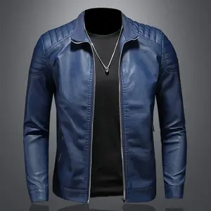 Men Streetwear Baseball Outdoor PU Leather Jacket BomberBomber Casual New Blazers coat Men Autumn Fashion Slim