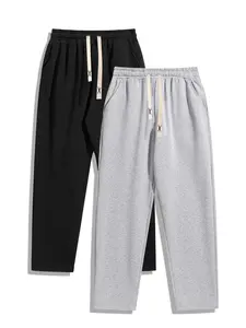 Men's Solid Color Straight Leg Pants, Casual Fashion Comfy Breathable Plain Trousers for Summer, Men's Bottoms for Daily Wear, Pants for Men, Clothing, Casual Loose Pants