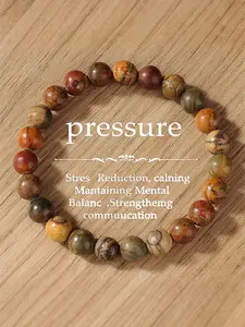 Natural Turquoise Beaded Bracelet, Stress Relief Calming Bracelet, Spiritual Jewelry for Women & Men, Gift for Friends