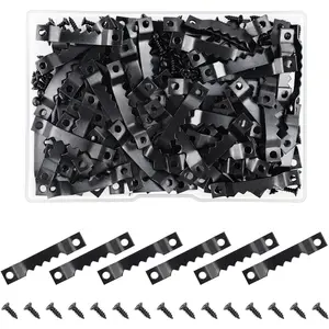 100 count Heavy Duty Sawtooth Picture Hangers with 200 count Screws, Small Sawtooth Frame Hangers - Picture  Solutions for  Painting, Photos, Drawing -  Decoration (Black)