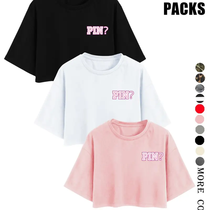 Women's Letter Print Round Neck Short Sleeve Tee, Vintage Trendy Casual Crew Neck T-shirt for Daily Wear, Ladies Summer Outfit, Top