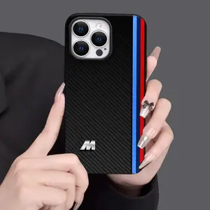 Carbon Fiber M Design Phone Case for iPhone 17 16 15 14 13 12 11 X Pro Max Plus Mini, Full Lens Protection Soft Tpu Material