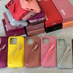 [Fullbox] 2026 New RHODE Lip Gloss Phone Case for iPhone 17 16 15 14 13 12 11 Pro Max Plus Cute Soft Silicone Shockproof Protective Cover with Cosmetic Holder